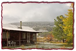 Cabin B First fall snow